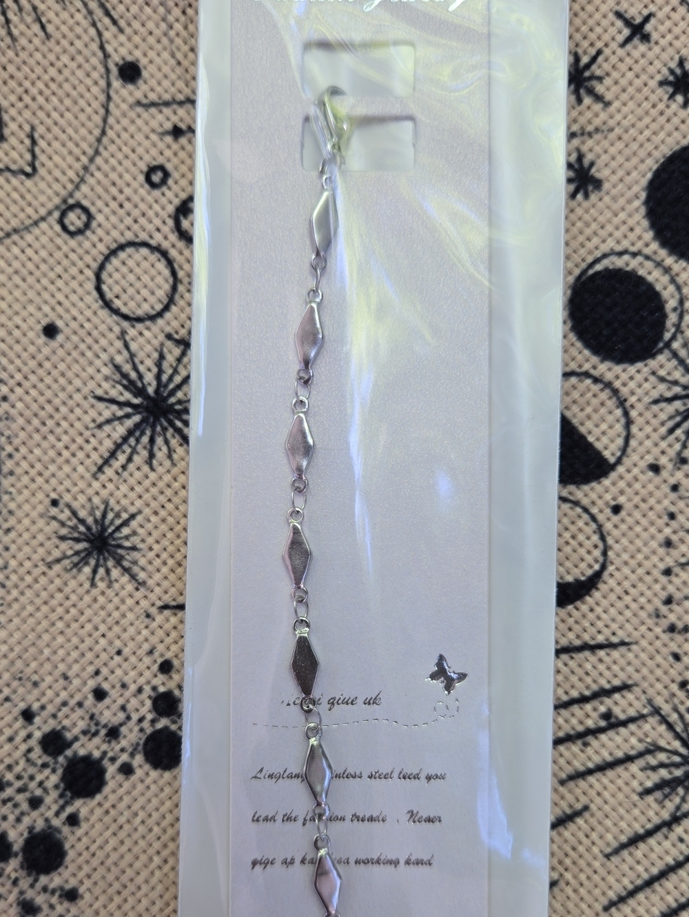 Stainless Steel Rhombus Bracelet 8 Inch